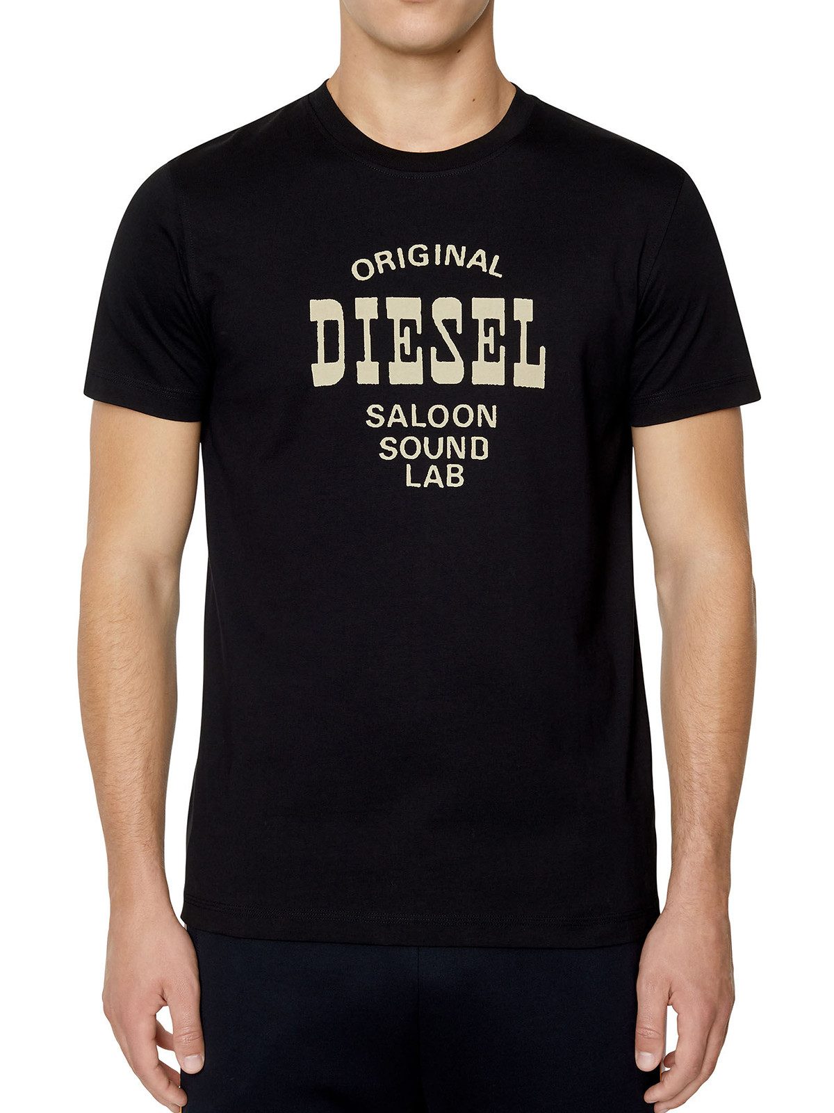 Diesel Rundhalsshirt Slim Fit - Schwarz günstig online kaufen