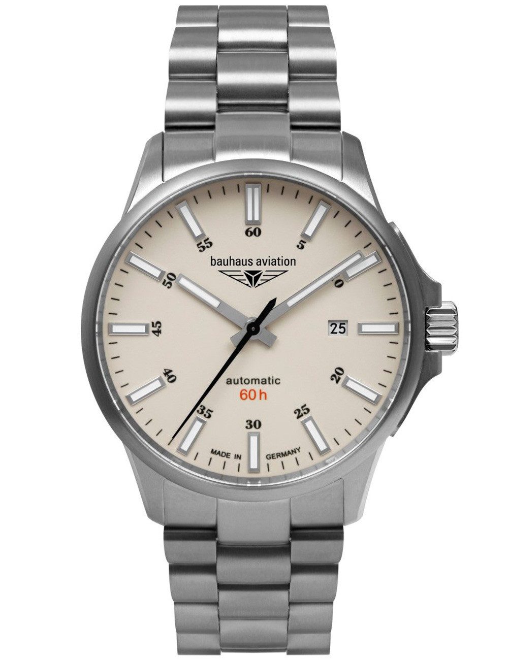 Automatikuhr Bauhaus 2864M-5 Herrenuhr Aviation Automatik Titanium 42mm 10ATM Bauhaus 2864M-5 Herrenuhr Aviation Automatik Titanium 42mm 10ATM
