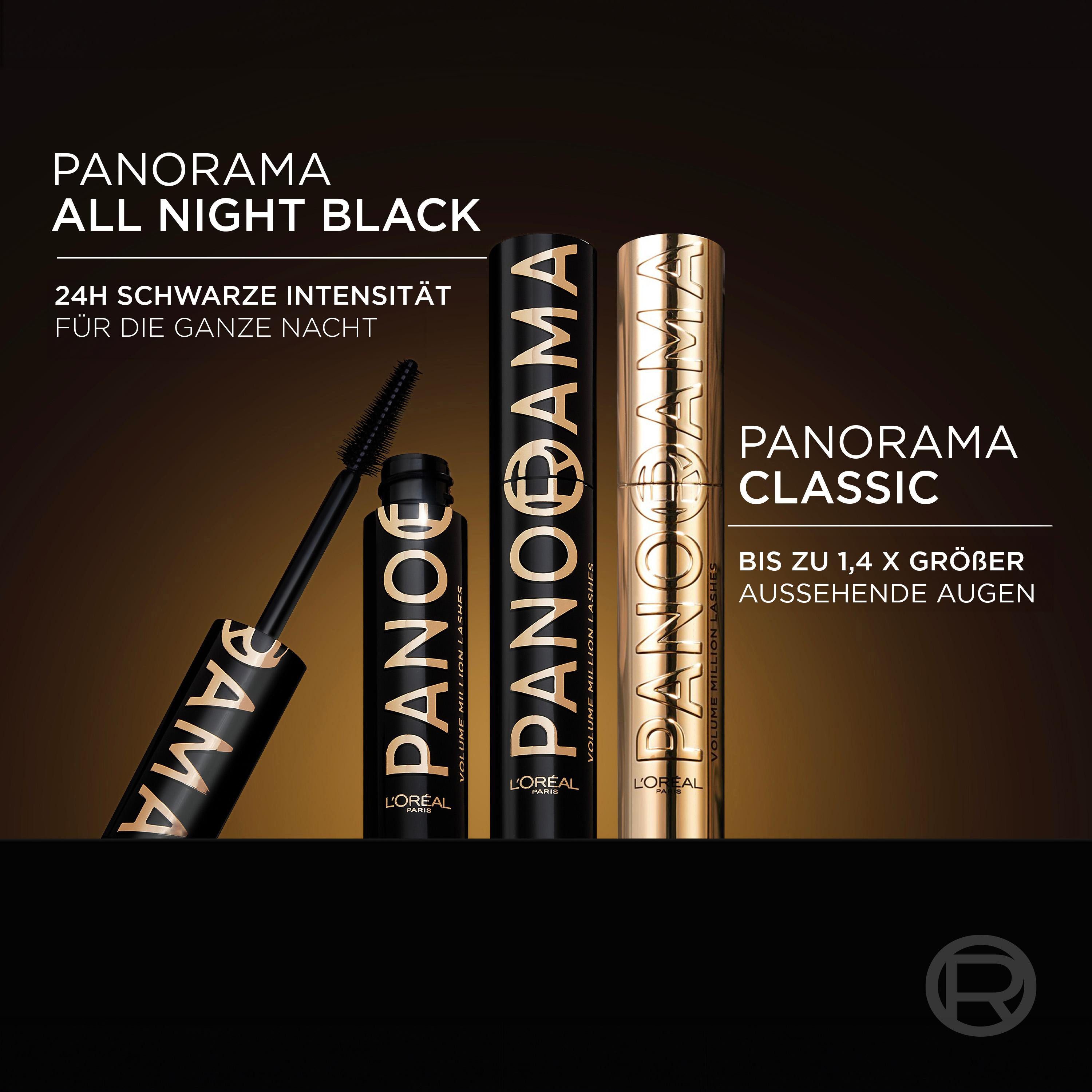 L'ORÉAL PARIS Mascara VOLUME MILLION LASHES PANORAMA MASCARA, definiert, verdichtet und verlängert, 1,4fach größer aussehende Augen. – Bild 4 von 5