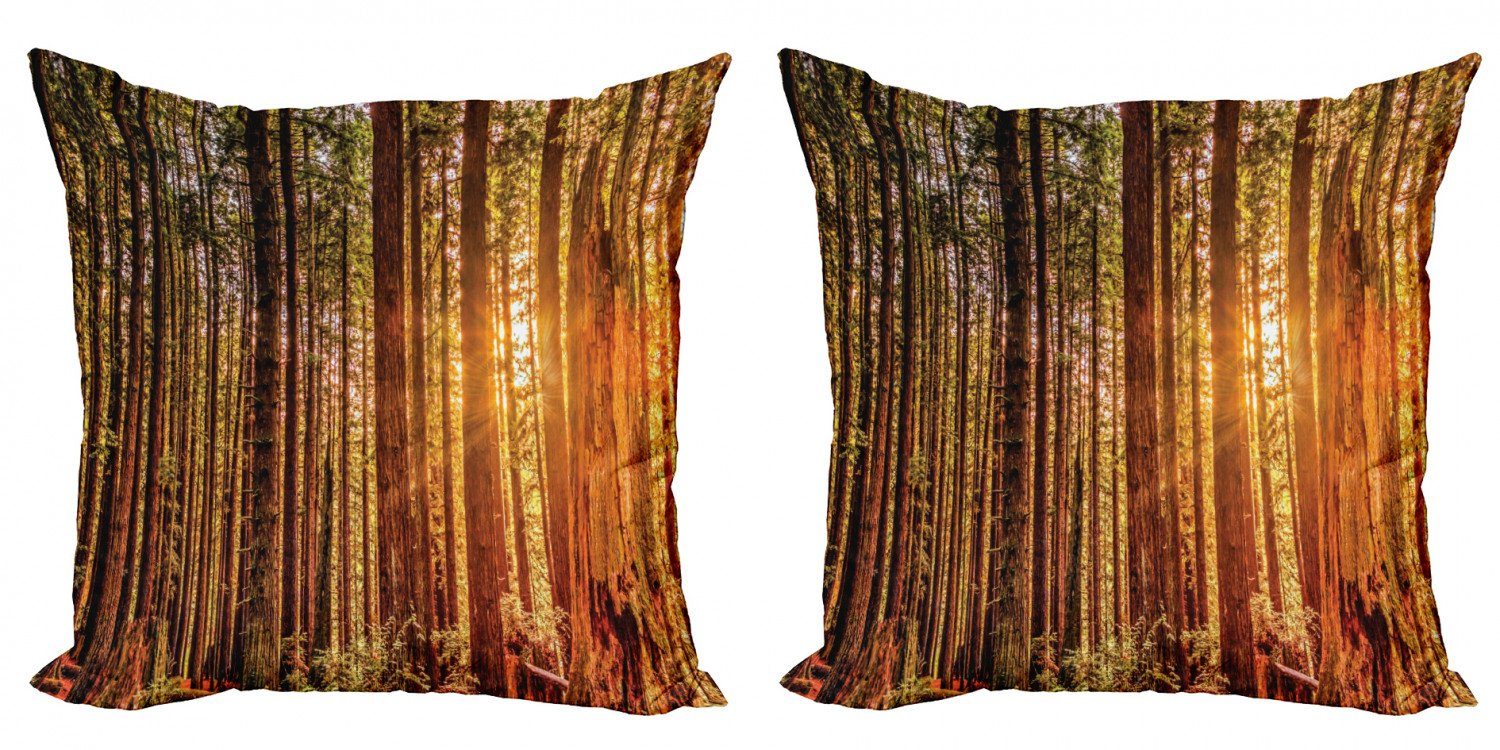 Kissenbezüge Modern Accent Doppelseitiger Digitaldruck, Abakuhaus (2 Stück), Vereinigte Staaten von Amerika Redwoods Forstwirtschaft
