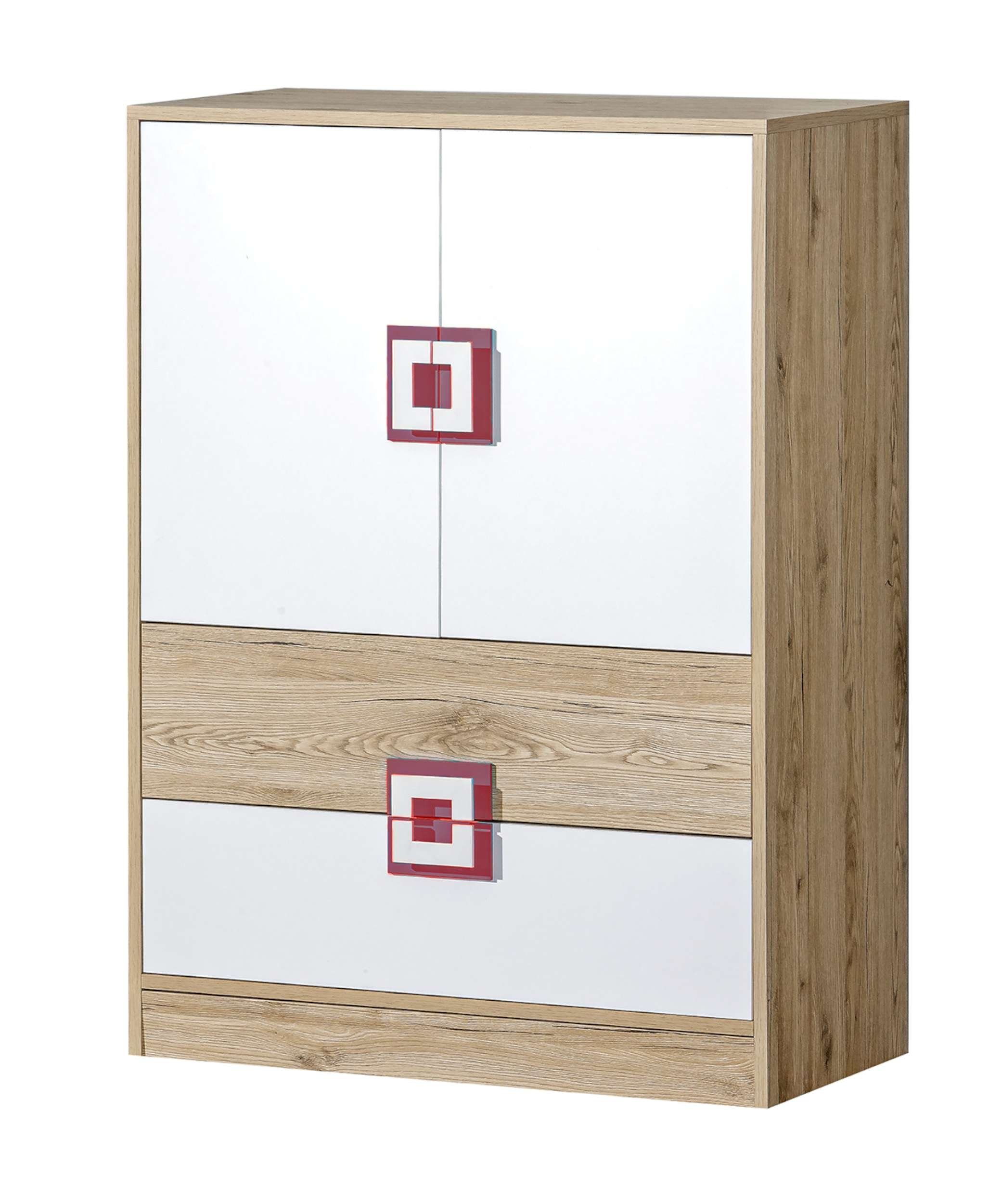 99rooms Kinderkleiderschrank Nicole III (Highboard, Standschrank) viel Stauraum, mit Schubladen, Vollauszug, Modern Design, für Kinder