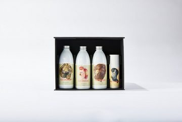 Kultmähne Haarpflege-Set mit 4 Produkten + Broschüre, Set, 4-tlg., Shampoo + Haarkur + Haarbalsam + Leave-in Serum, Geschenkset