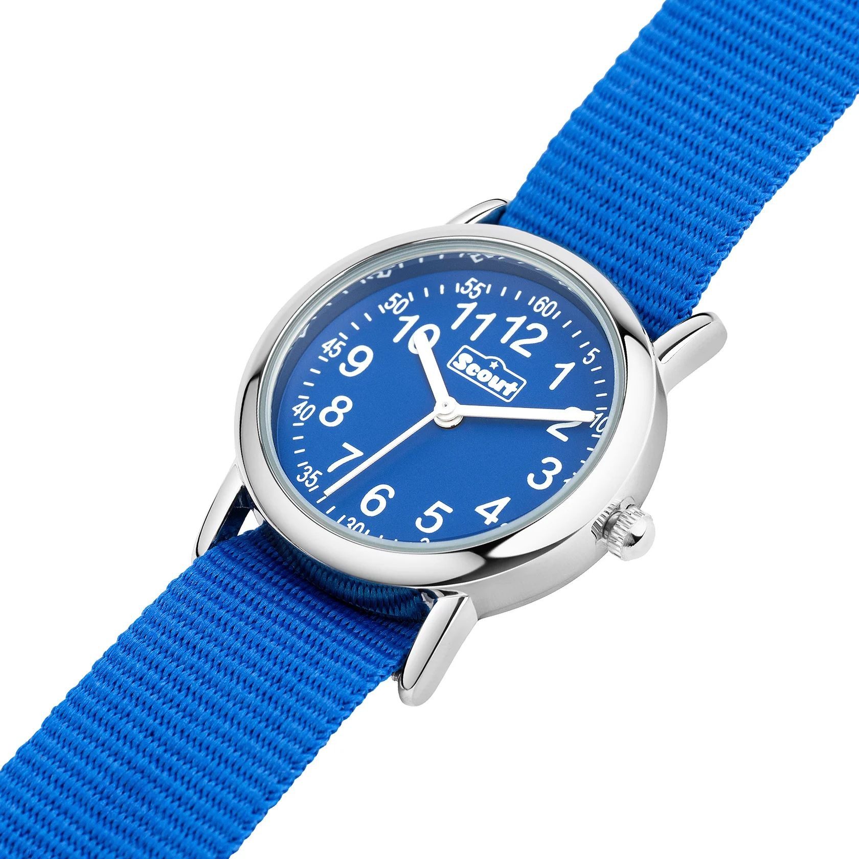Scout Quarzuhr Start Up Kinderuhr 164000003 Blau 27 mm Textilarmband 5 Bar Lernuhr
