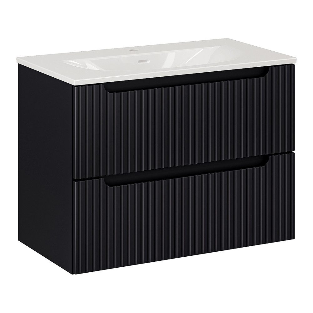 Lomadox Waschtisch NEWPORT-56-BLACK, 80cm breit mit günstig online kaufen