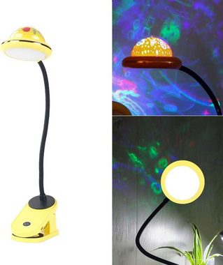 Gontence Nachtlicht Nachtlicht-Clip-Lampe, Schwanenhals-Bettlampe, Stern-Tischlampe