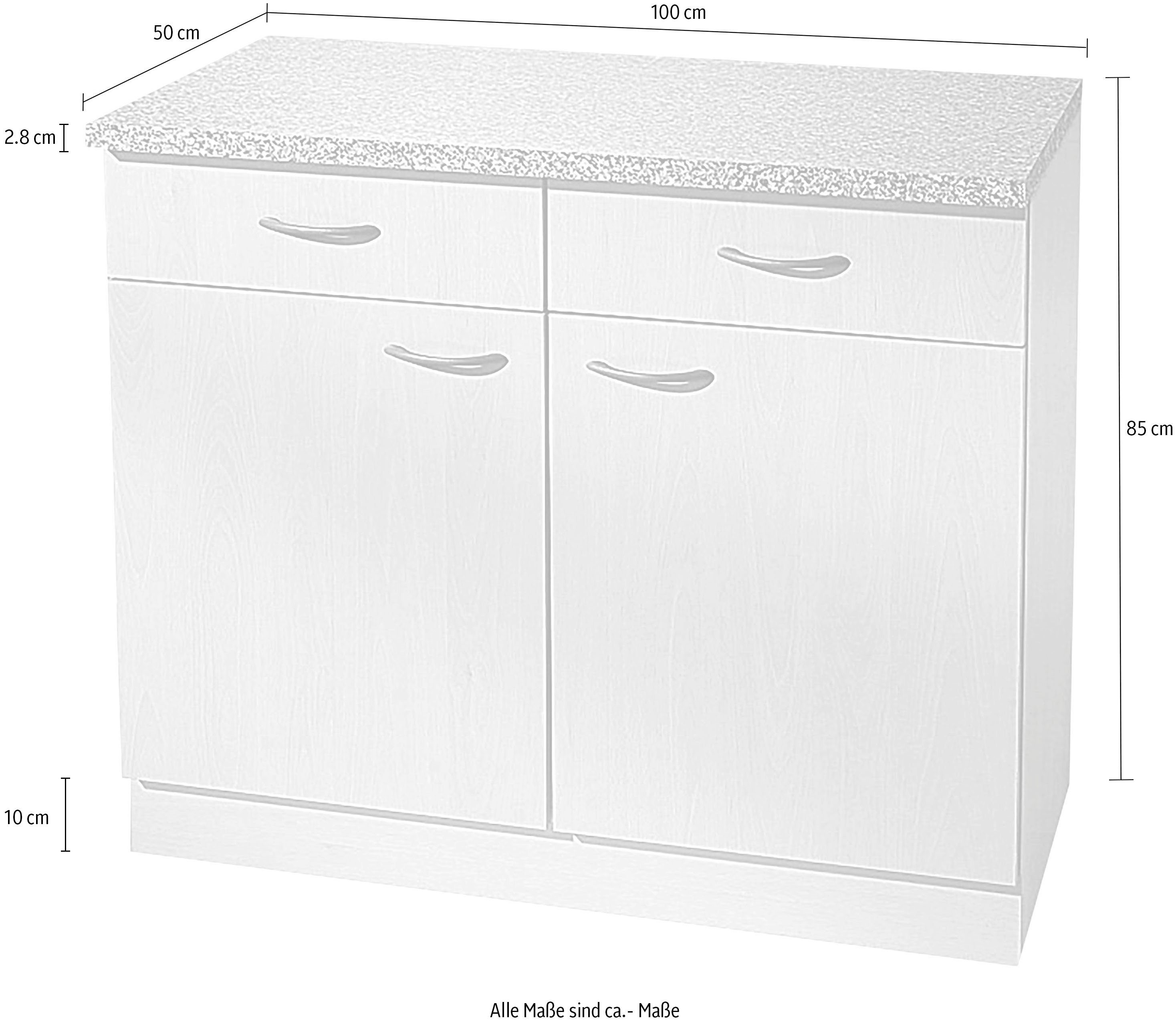 wiho Küchen Unterschrank Kiel 100 cm breit, 50 cm tief – Bild 4 von 4