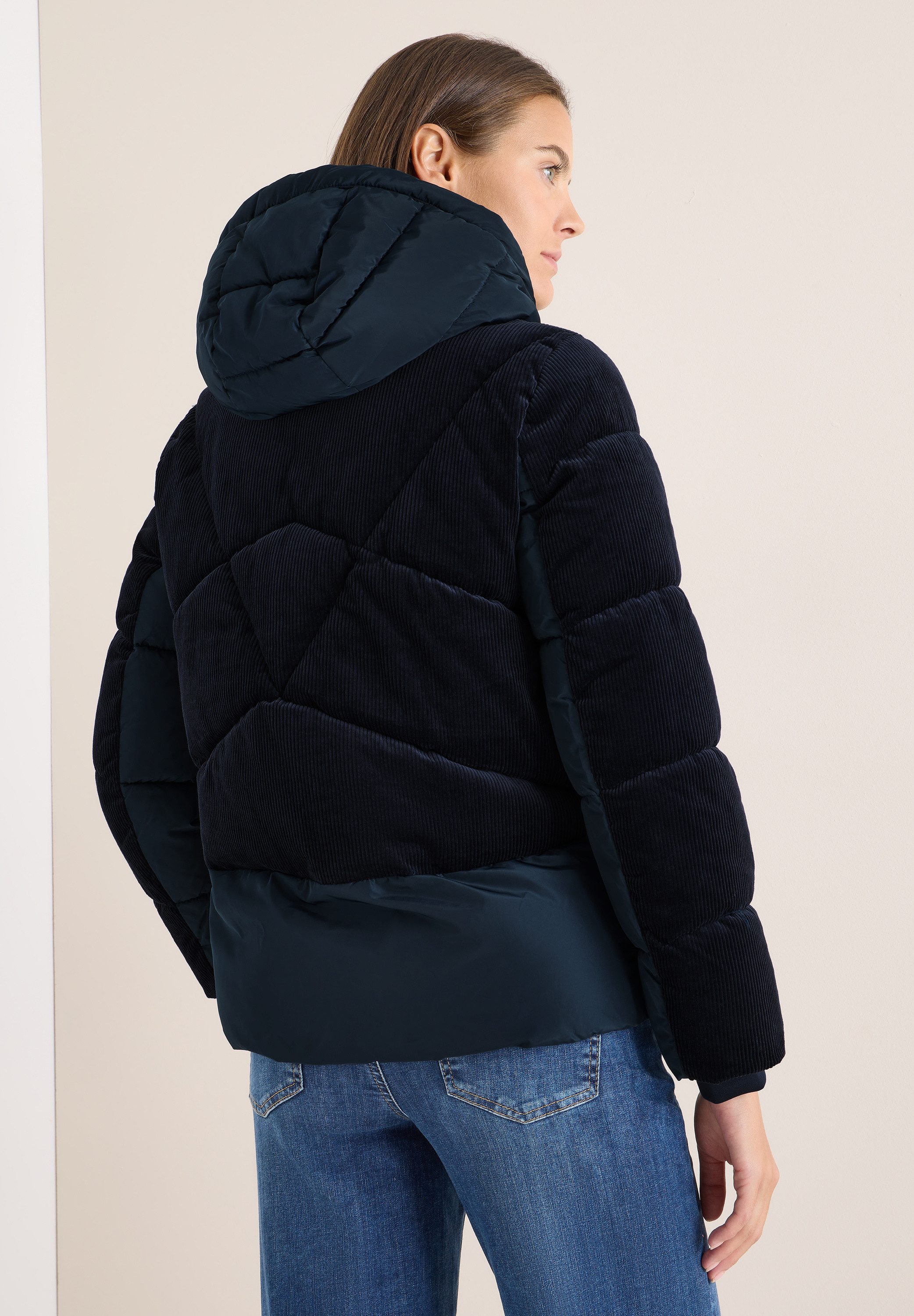 CECIL Steppjacke mit Kapuze mit Tunnelzugband
