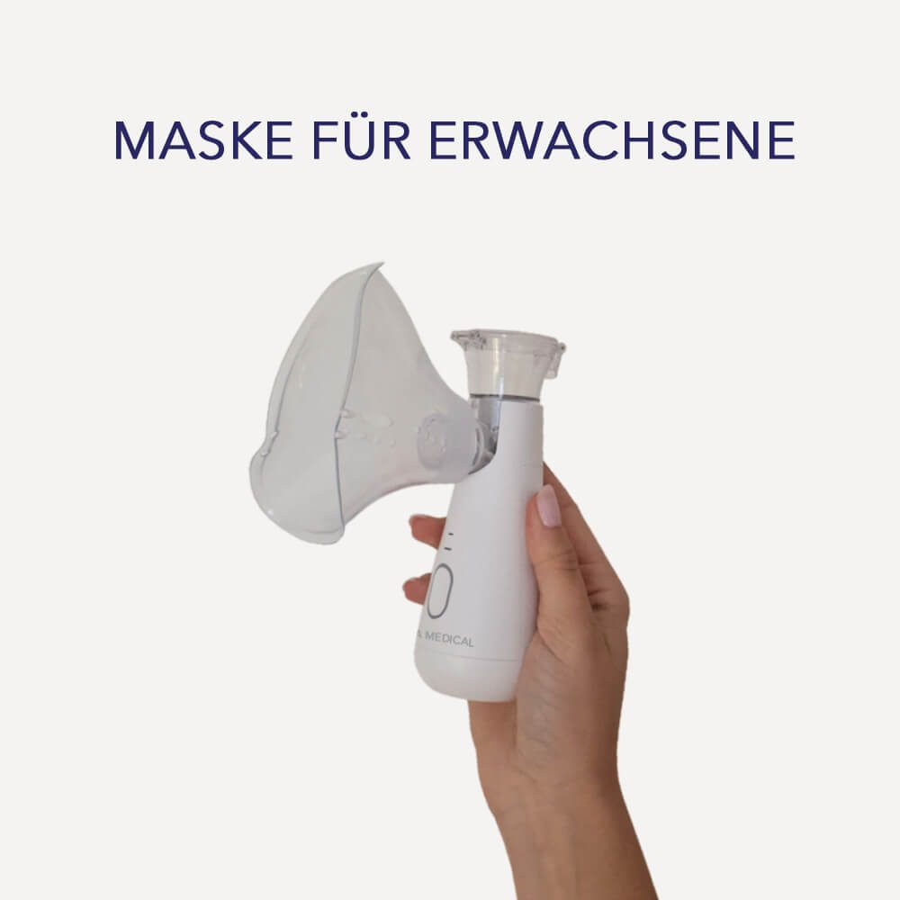 IEA Medical Inhalationsgerät Zubehör Inhalationsmasken Erwachsene - 3er Set für IEA Medical Inhalator, 3-tlg., Inhaliermasken für Erwachsene, Kompatibel mit IEA Medical Inhalator