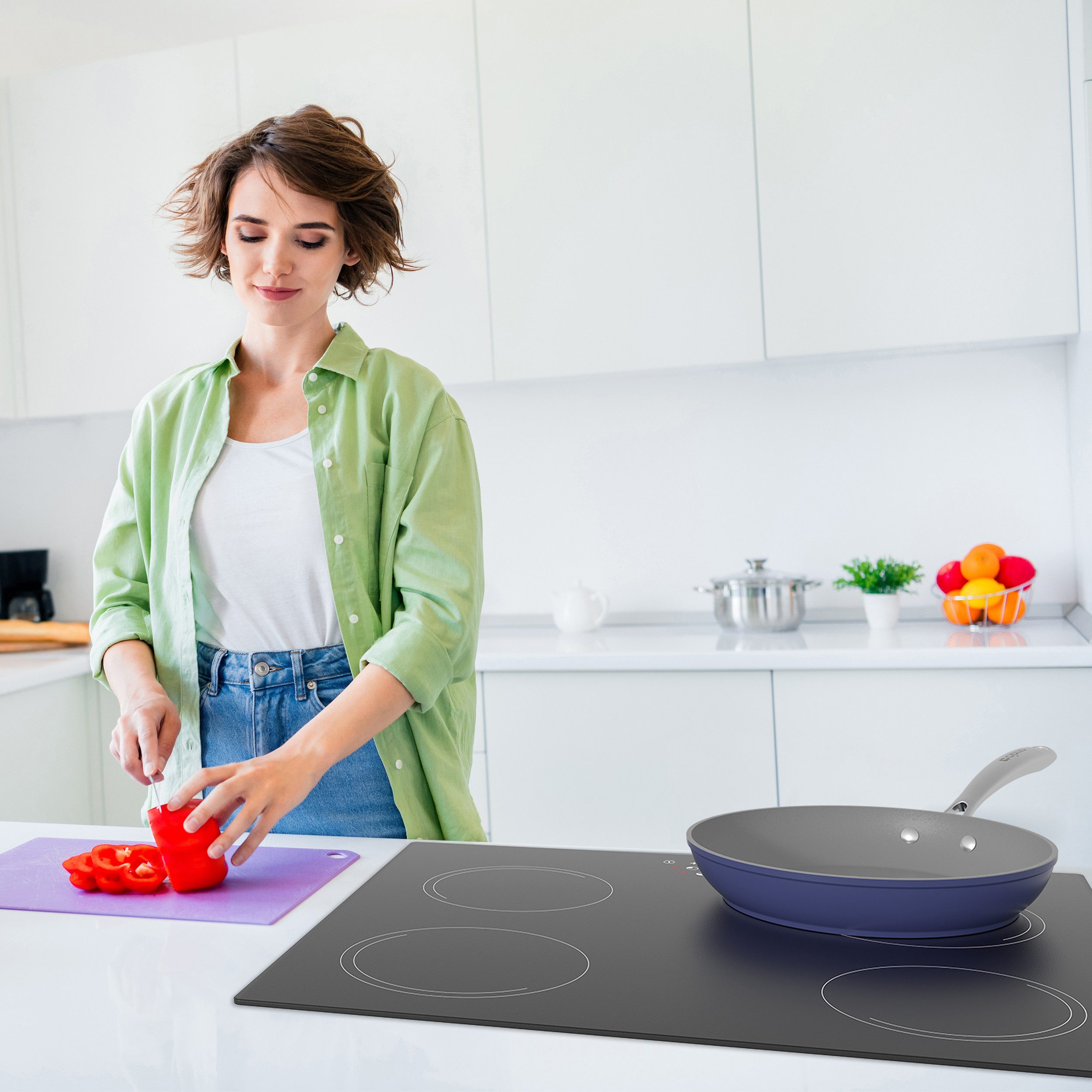 CIARRA Induktions-Kochfeld 60 cm Induktionskochfeld 4 Zonen Einbau-Kochfelder Induktionsherd Touch Control VM4BIH-A VM4BIH-C VM4BIH-D VM4BIH-E VM4BIH-F, 4 Zonen Einbau-Kochfelder Induktionsherd 9 Stufen mit 99 Min Timer