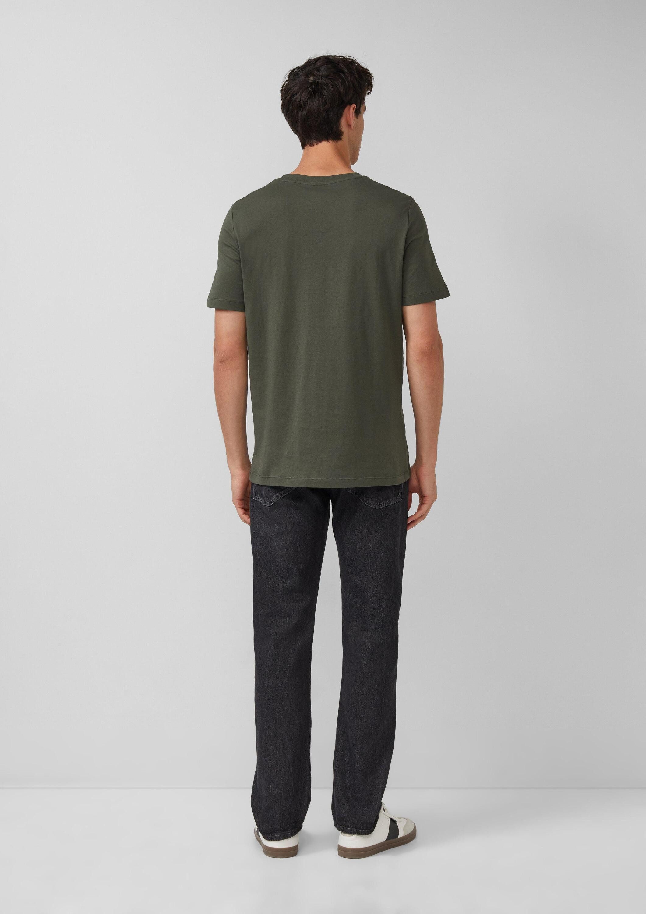 s.Oliver Kurzarmshirt T-Shirt Baumwoll-T-Shirt mit Logo-Print