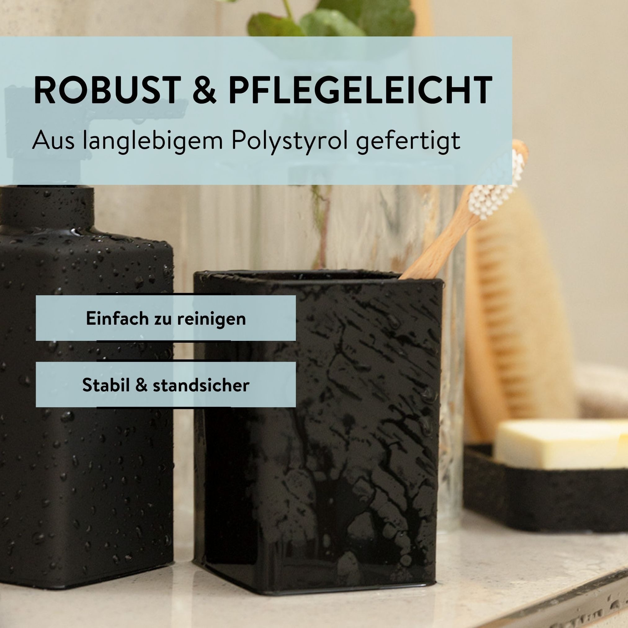 PARSA Beauty Seifenschale Essential Seifenschale Flair Rubber, Stilvoll & Hygienisch in Schwarz – Bild 5 von 5