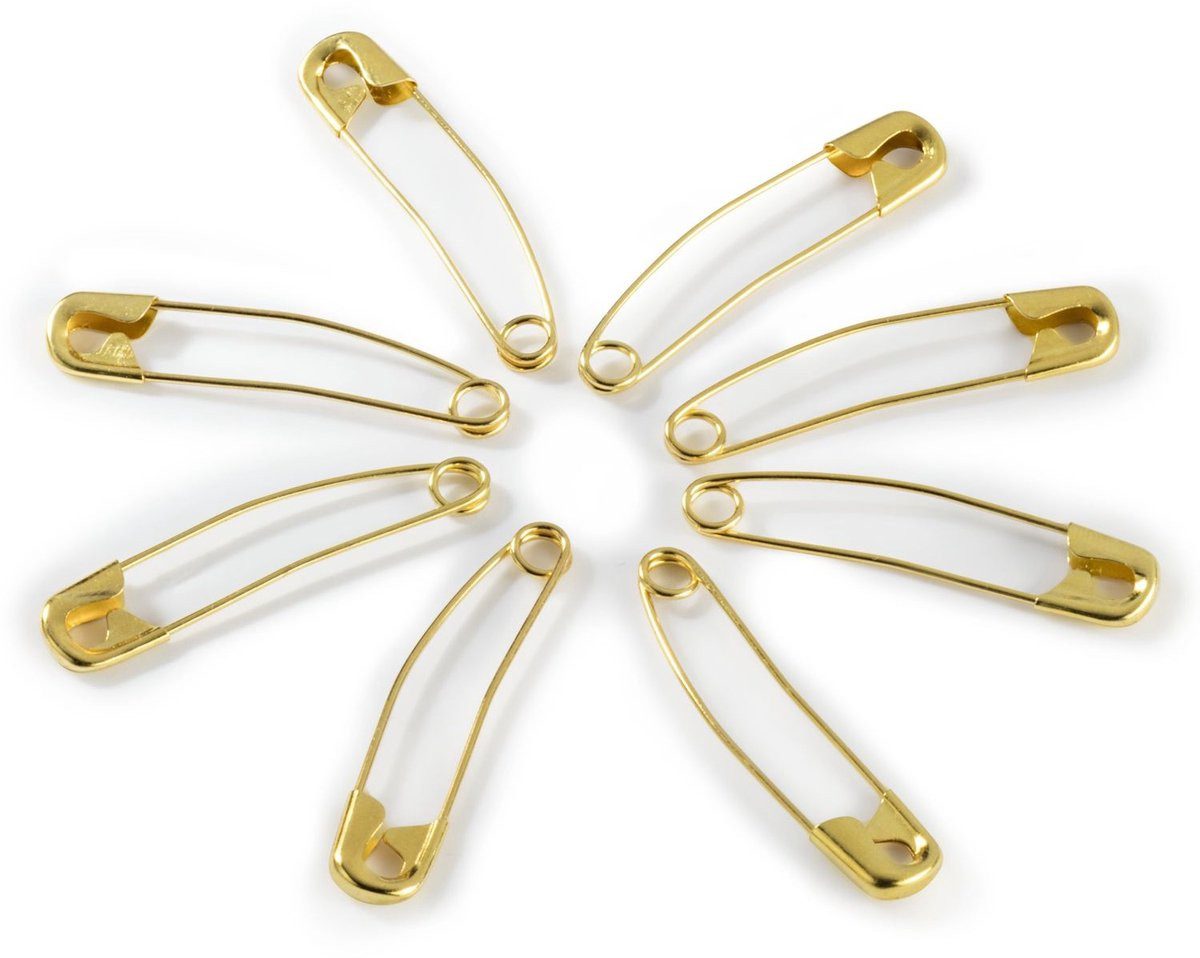 Prym Sicherheitsnadeln V.pelden gebogen MS 38 mm goldfarben 071380, 1 St.