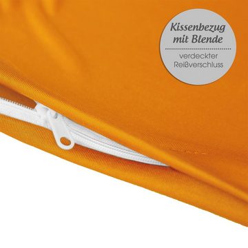Kissenbezüge BeBasic Kissenbezüge Kissenhüllen Jersey 2er Set 40x40cm orange, CelinaTex