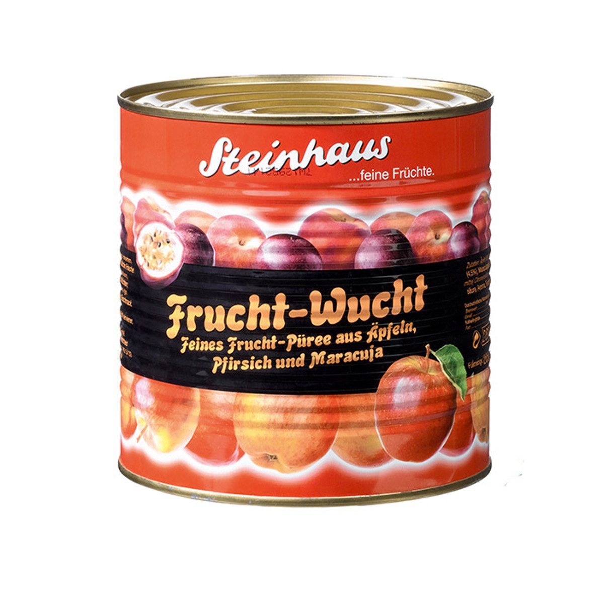 Steinhaus Obstkonserve, Steinhaus Frucht Wucht Pfirsich Maracuja Apfel Püree 2650 ml