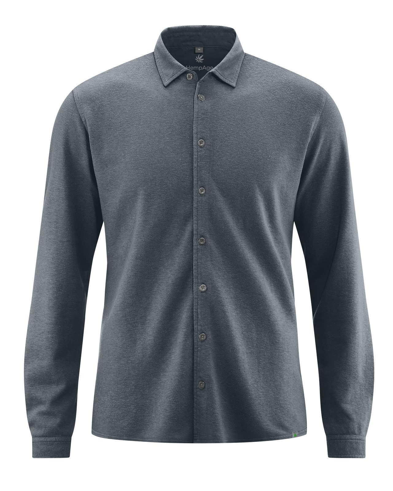 Langarmhemd Slubjersey Hemd aus Hanf/Biobaumwolle Slim Fit