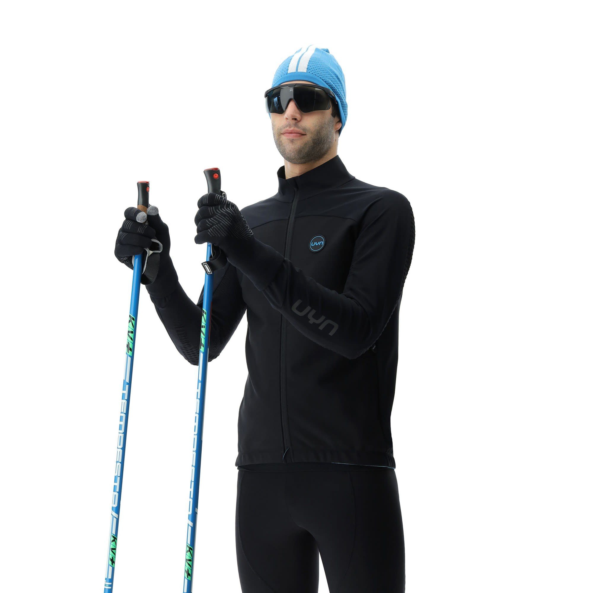 Turquoise - Black Black Uyn Herren M UYN Skiing Country Cross - Coreshell Anorak Jacket