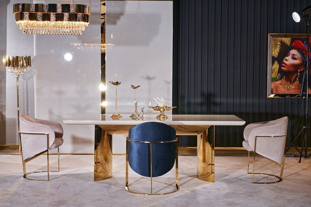 JVmoebel in Textil Stil Esszimmer Modern, Stuhl Made Luxus Europa mit Neu stuhl Stühle Stuhl Metall