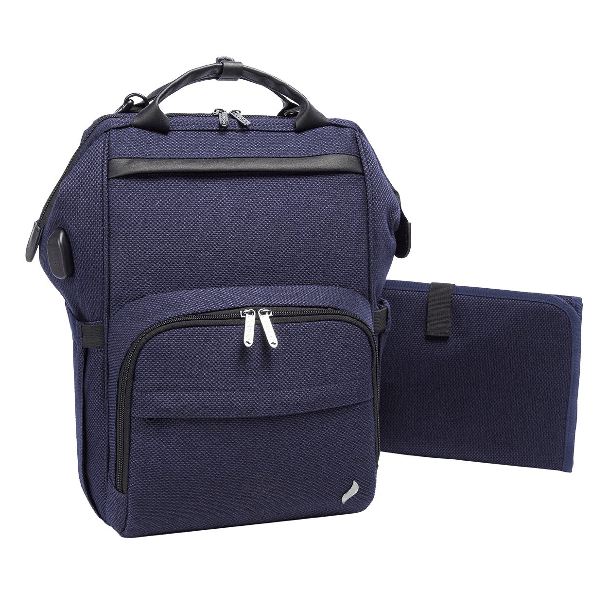 Osann Wickelrucksack Backpack, Wickelrucksack Wickeltasche mit Handyport Indigo