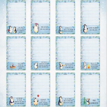Mr. & Mrs. Panda Familienkalender 2024 Pinguin Collection - Weiß - Geschenk, Kalender, Kalender mit Fei
