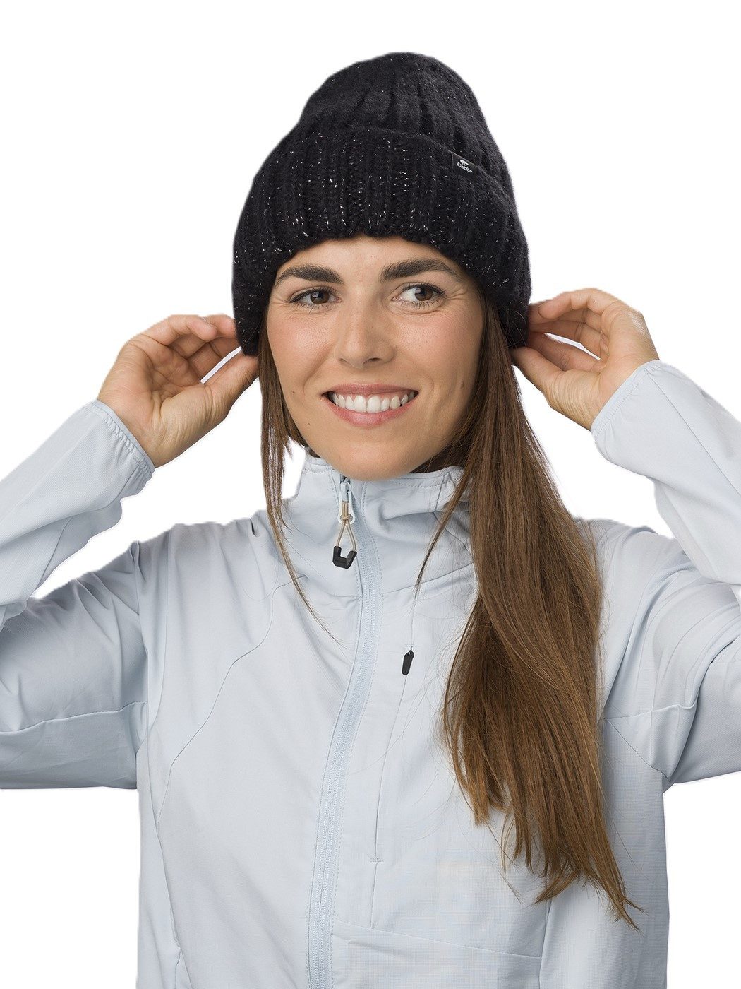 Eisbär Beanie Wintermütze Alea - grobe Rippstruktur - Damen schwarz - 1 Stück