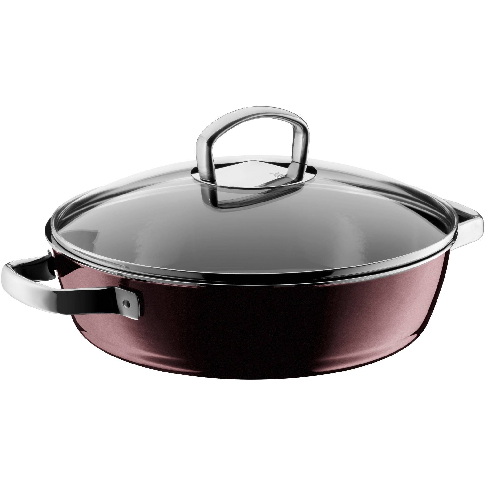 WMF Schmorpfanne, Fusiontec (1-tlg., Servier-/ Bratpfanne mit Deckel 28 cm (V 4,1l, Höhe mit Deckel 22 cm), - optimal für Herdplatten mit Ø 22 cm