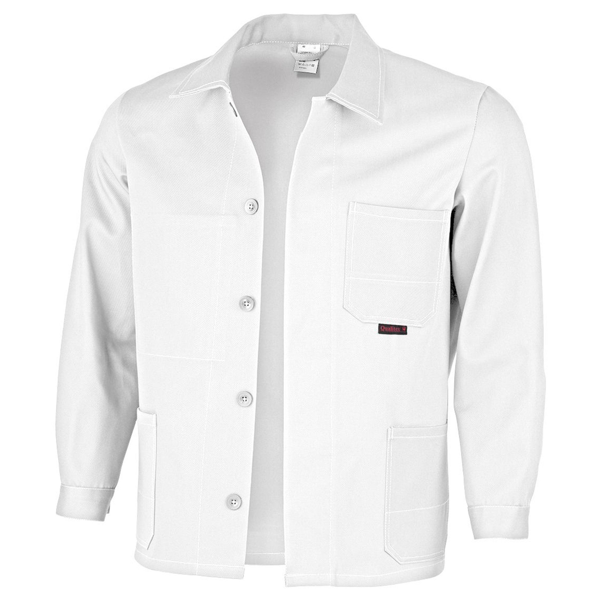 Qualitex Workwear Arbeitsjacke lange favorit-Werkstattjacke aus reiner Baumwolle (Bundjacke BW 320 g)