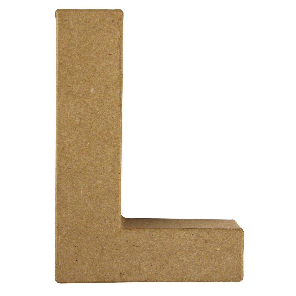 15x10,5x3cm Deko-Buchstaben Rayher Buchstabe Pappmache L