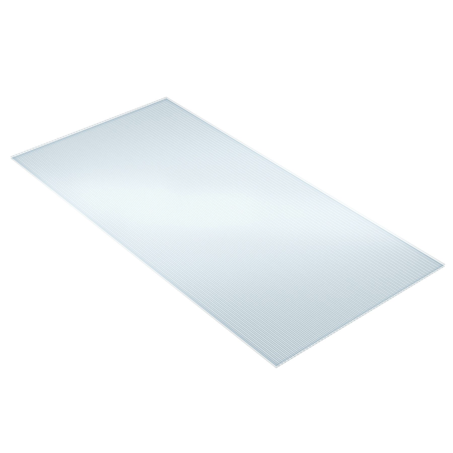 tectake Doppelstegplatte Hohlkammerplatten, UV-beständig, 121 x 60,5 x 0,4 cm je Platte, 0,4 mm, (Polycarbonat Stegplatten Shiny, 10-St., 7,32 m² Gesamtfläche), lichtdurchlässig, wärmedämmend, temperaturresistent, robust