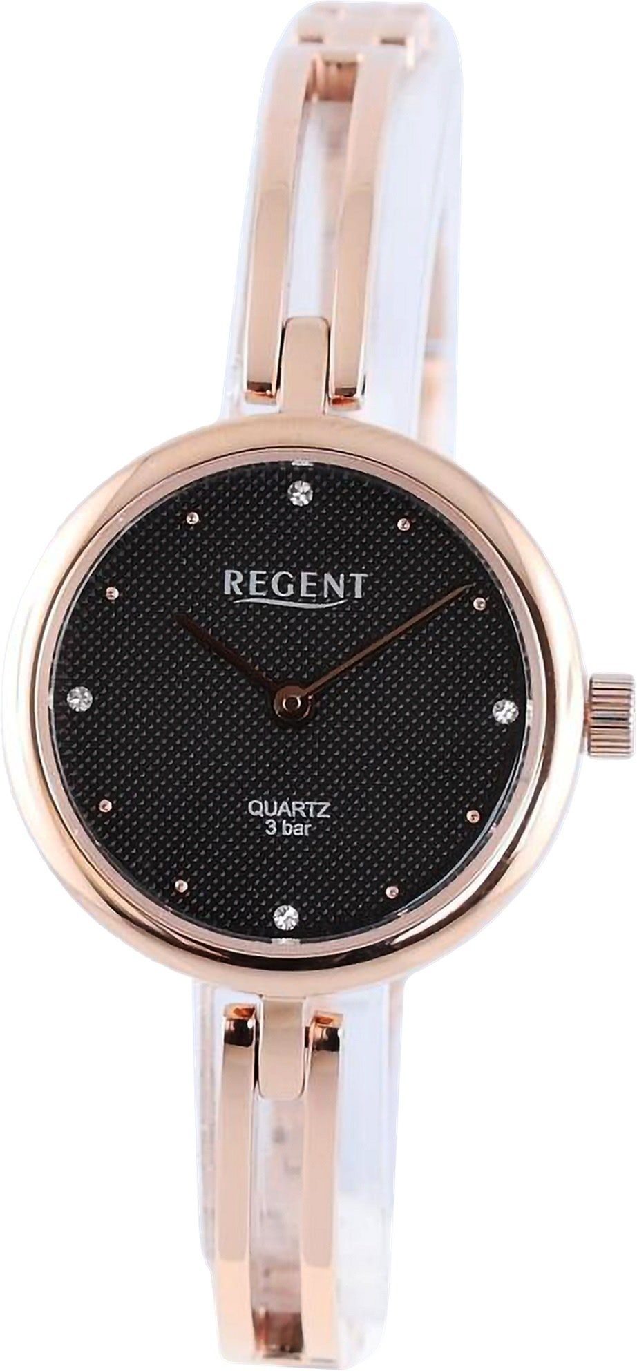 Quarzuhr Regent Analog, extra Metallarmband groß 26mm), rund, Armbanduhr Damen Damen Regent (ca. Armbanduhr