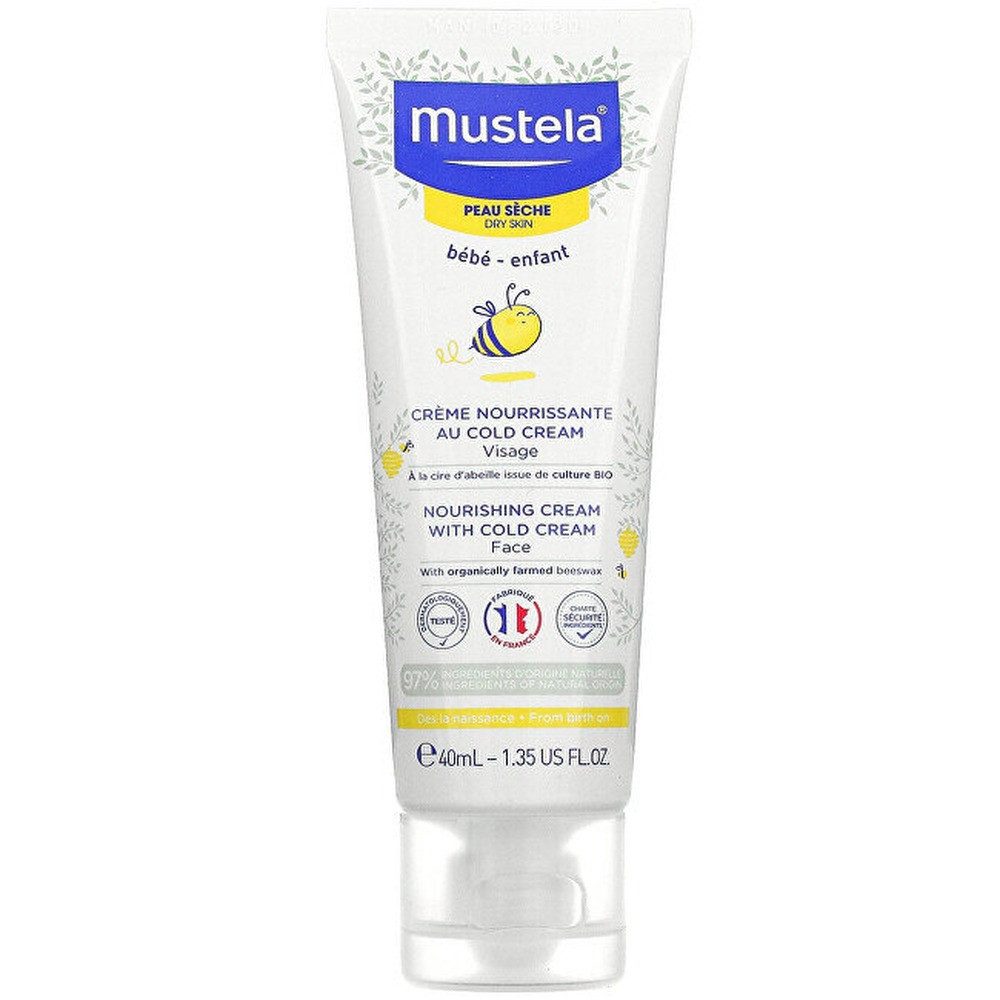 Mustela Feuchtigkeitscreme Nährende Baby-Gesichtscreme mit Bienenwachs für trockene Haut