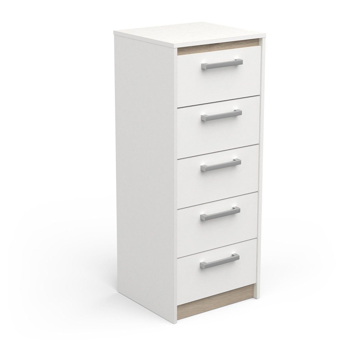 habeig Hochkommode Moderne Kommode #313 mit 5 Schubladen, 110 x 43 x 40 cm, 110 cm hoch