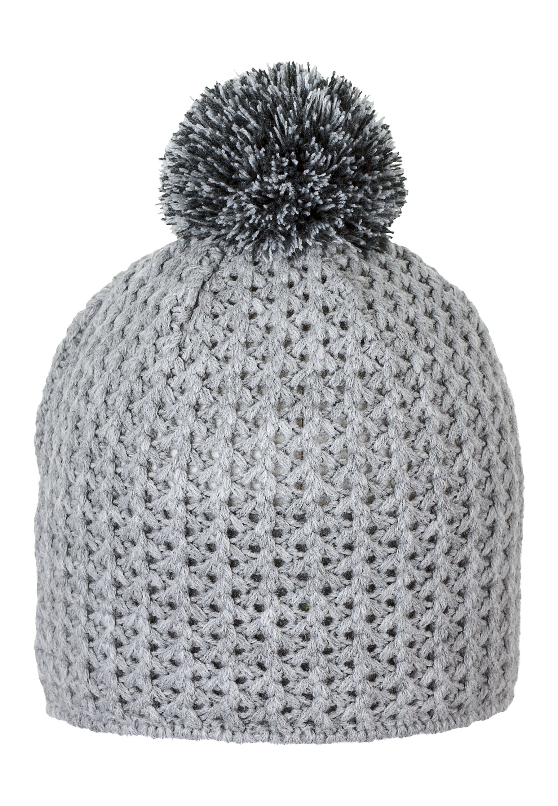 Strickmütze (1-St) gefüttert, Sterntaler® silber Kinder Strickmütze Baby melange Strickmütze Strickhut