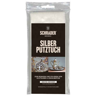 Schrader S1600101, Silber Putztuch Reinigungstuch (zum Polieren und zur Entfernung von Anlaufstellen - Made in Germany)