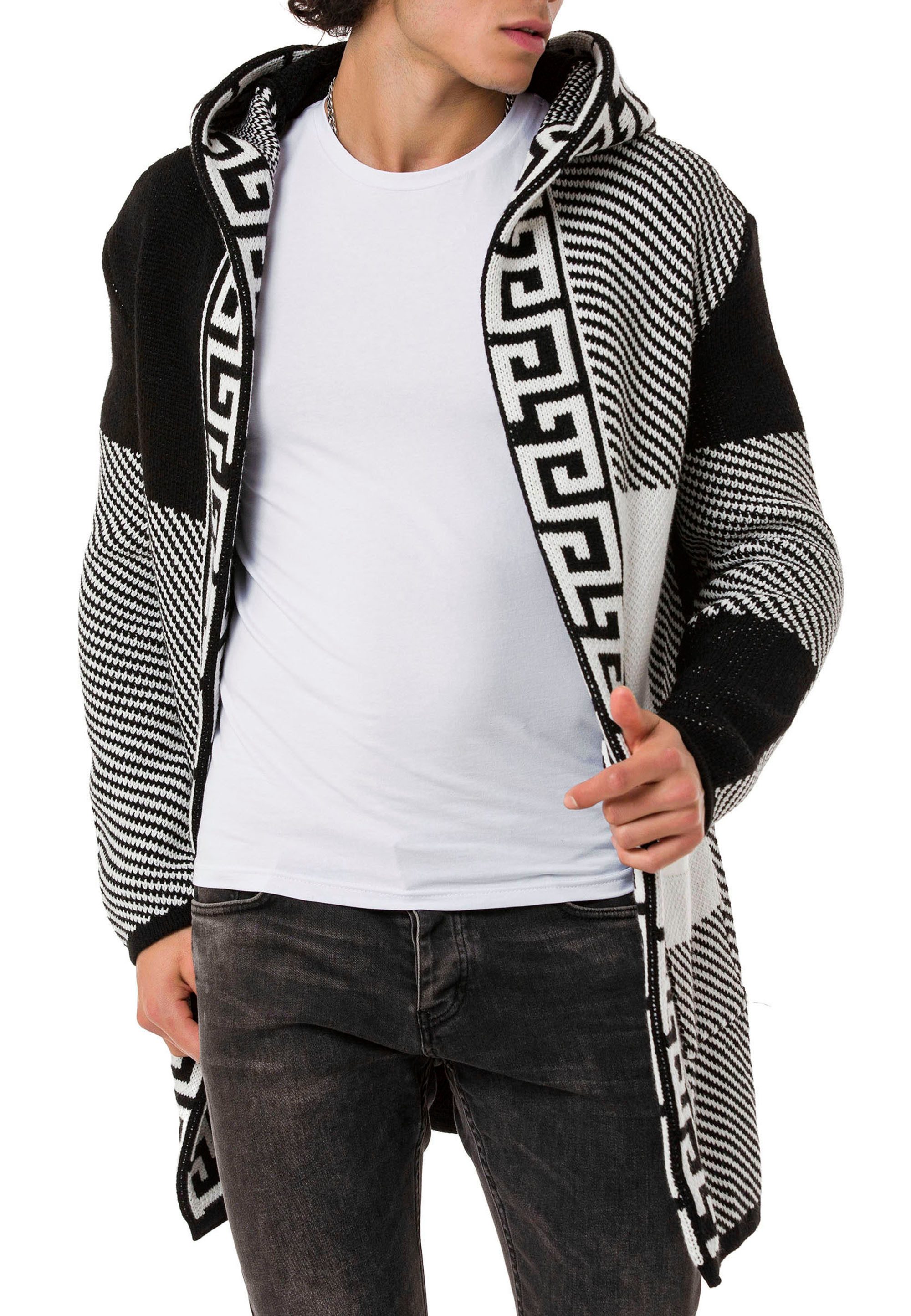 RedBridge Cardigan mit Kapuze und grafischem Muster – Stilvoll und warm günstig online kaufen