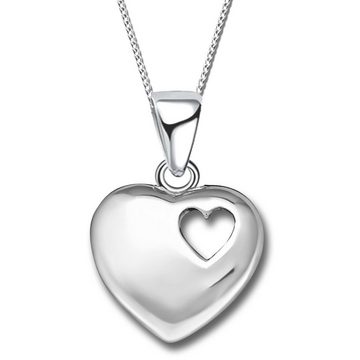 Limana Herzkette Damen Mädchen 925 Silber Kette mit Herz Anhänger Silberkette, Geschenk Idee Mädchen Frauen Freundin
