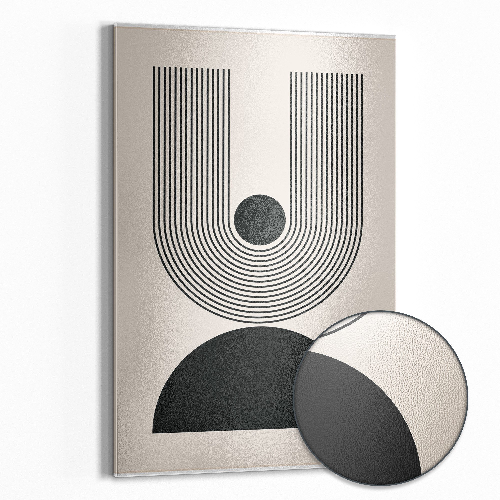 DEQOART Magnettafel 'Abstrakte Umarmung', Metall Whiteboard für alle Magnete, Magnetboard magnetisch
