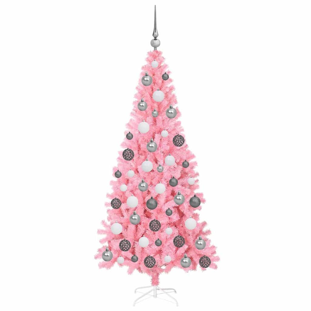 vidaXL Künstlicher Weihnachtsbaum Weihnachtsbaum Rosa 180 cm PVC