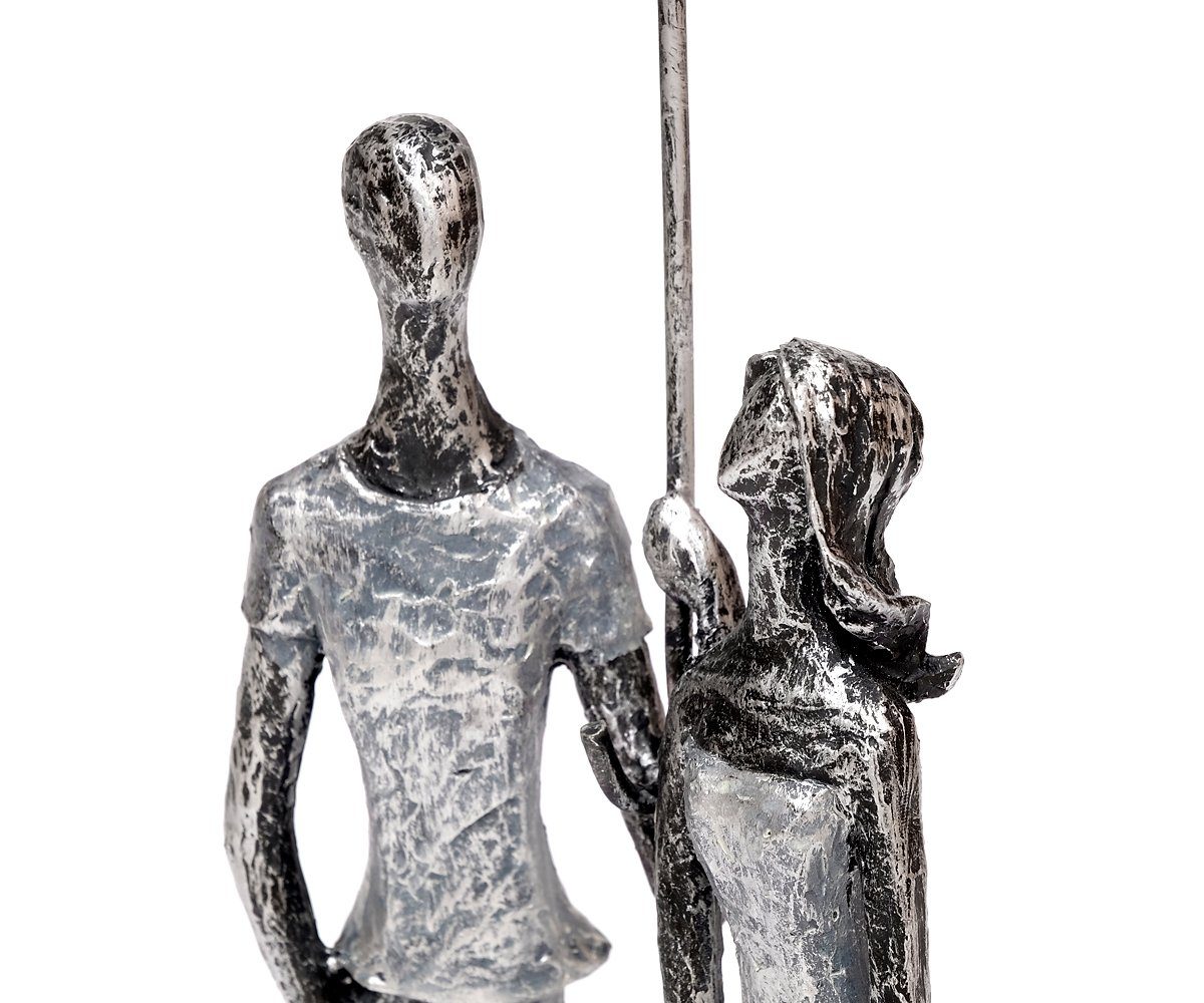 Brillibrum Dekofigur Abstrakte Skulpturen Liebespaar Figur Regenschirm Statue Dekofigur (1 St)