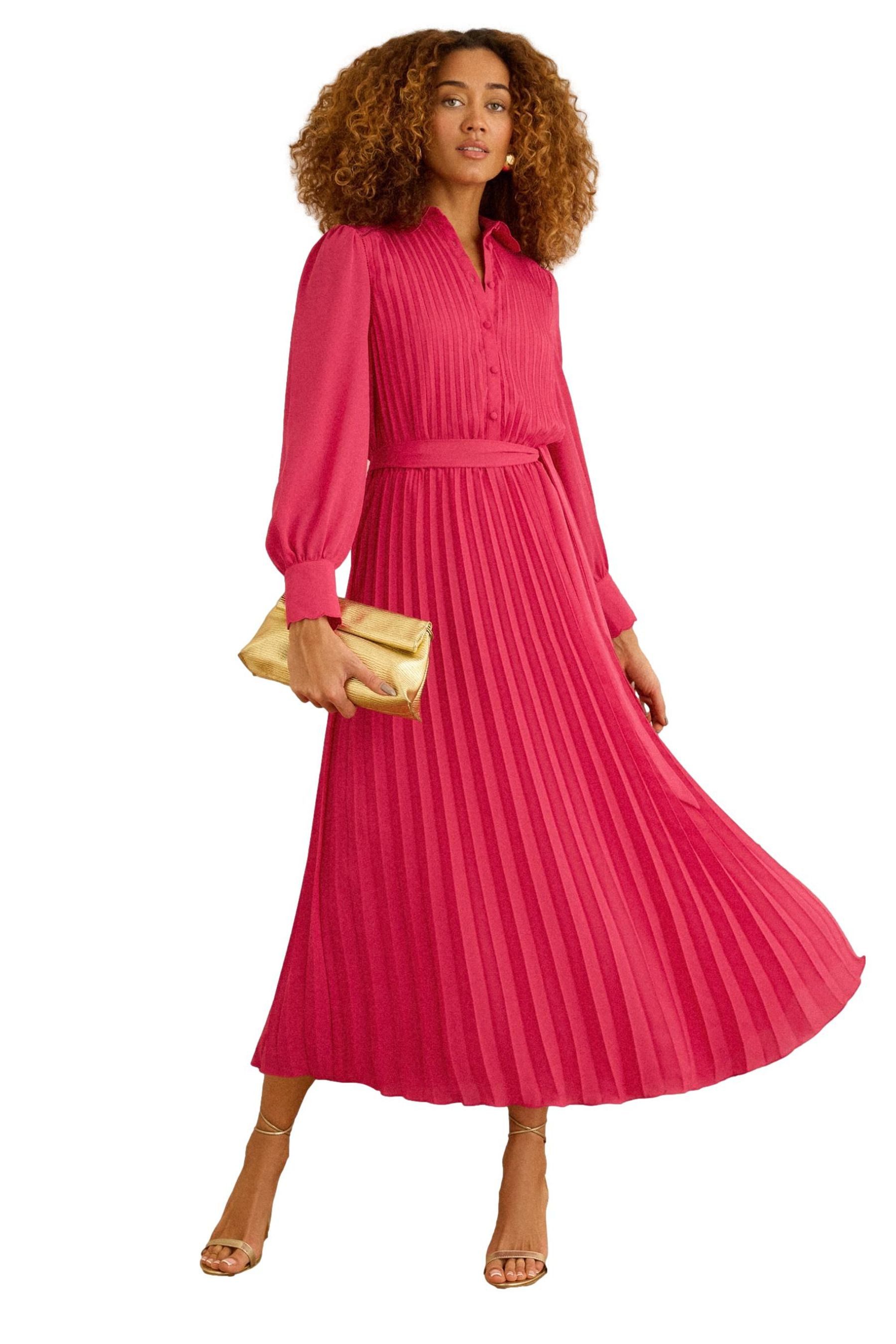 Love & Roses Midikleid Love & Roses Midikleid mit Falten, Regular (1-tlg)