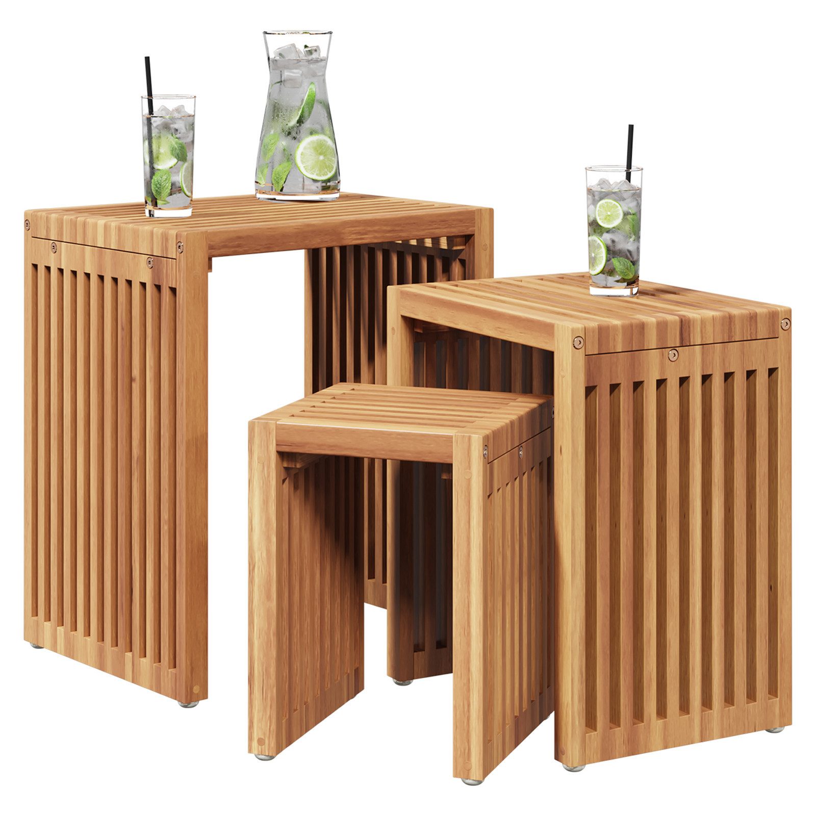 vidaXL Gartentisch Garten Nest von Beistelltischen günstig online kaufen