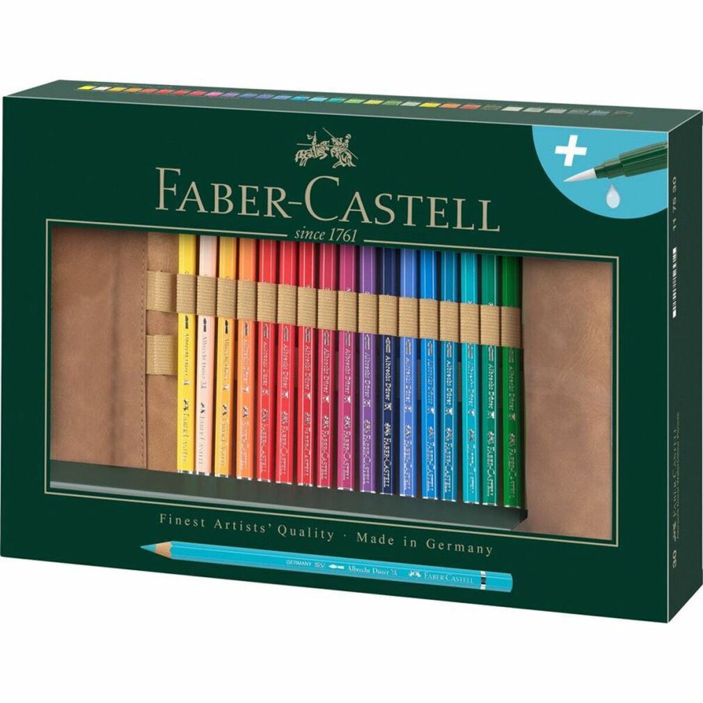 Faber-Castell Buntstift Aquarell Кольорові олівці Bunt 30 pcs Roll-up-Koffer