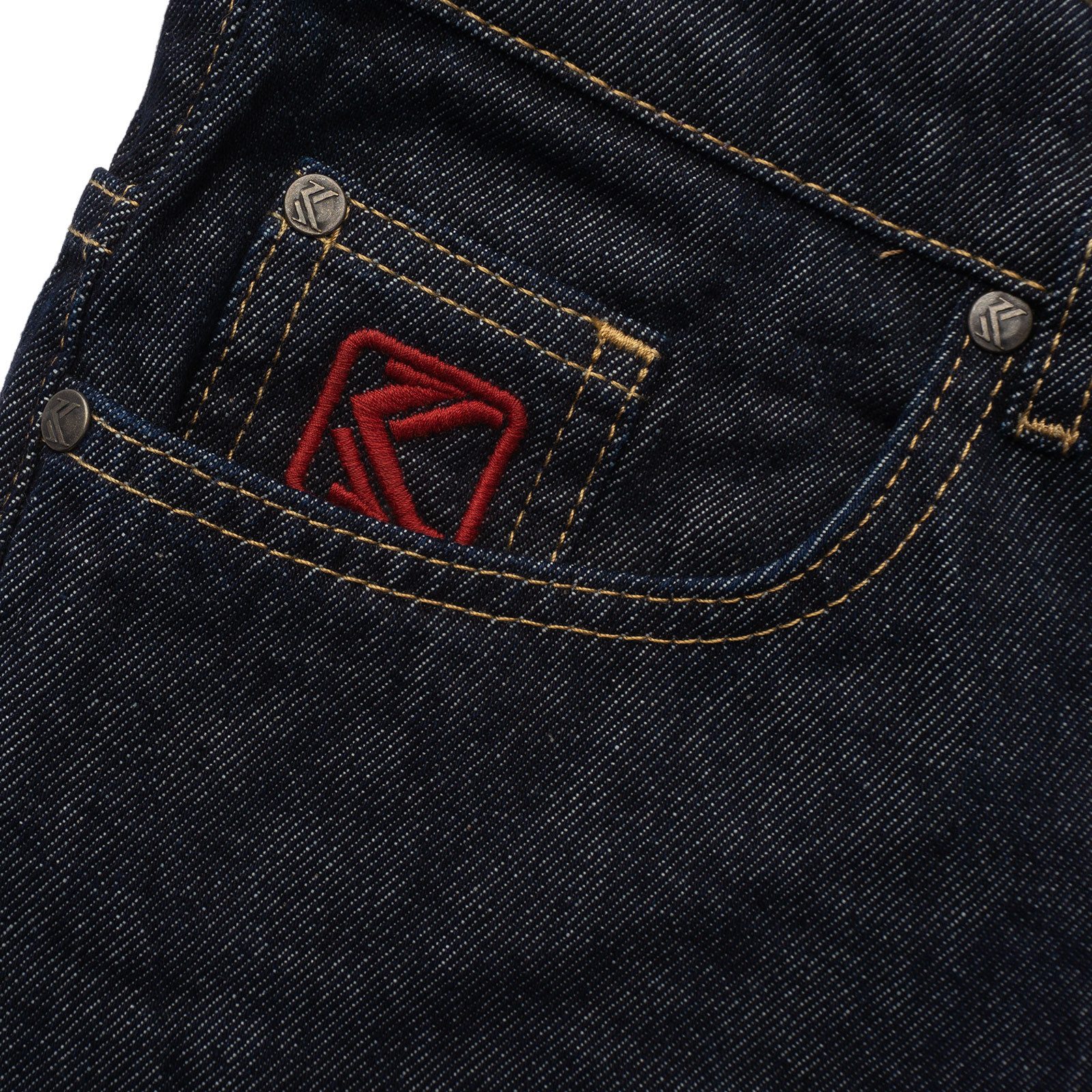 Karl Kani Relax-fit-Jeans Jeans Karl Kani Rinsed Relaxed Baggy (1-tlg) Kontrastnähte auf den Gesäßtaschen