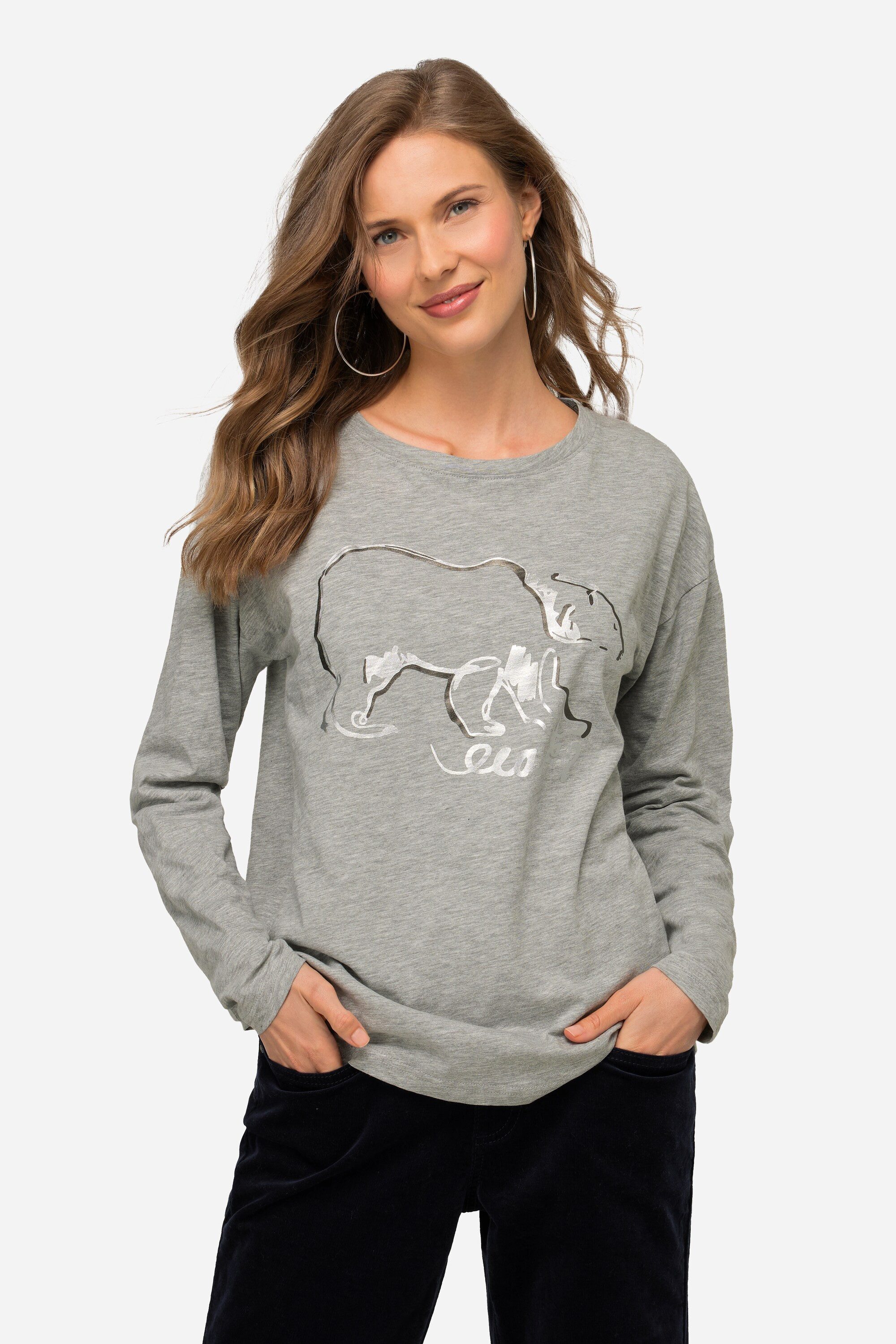 Laurasøn Longsleeve T-Shirt oversized Eisbär Rundhals günstig online kaufen