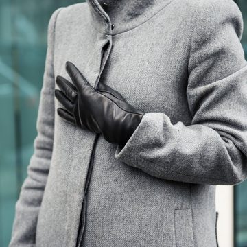 Navaris Lederhandschuhe Touchscreen Lederhandschuhe aus Nappa-Leder - Damenhandschuhe Größe M