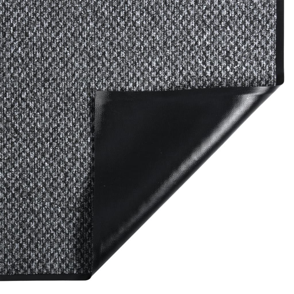 furnicato Fußmatte 40 x 60 cm Grau aus Polypropylen mit rutschfester, Rechteckig, Schmutzfangmatte mit Schlingenpol für den Flur und Eingangsbereich