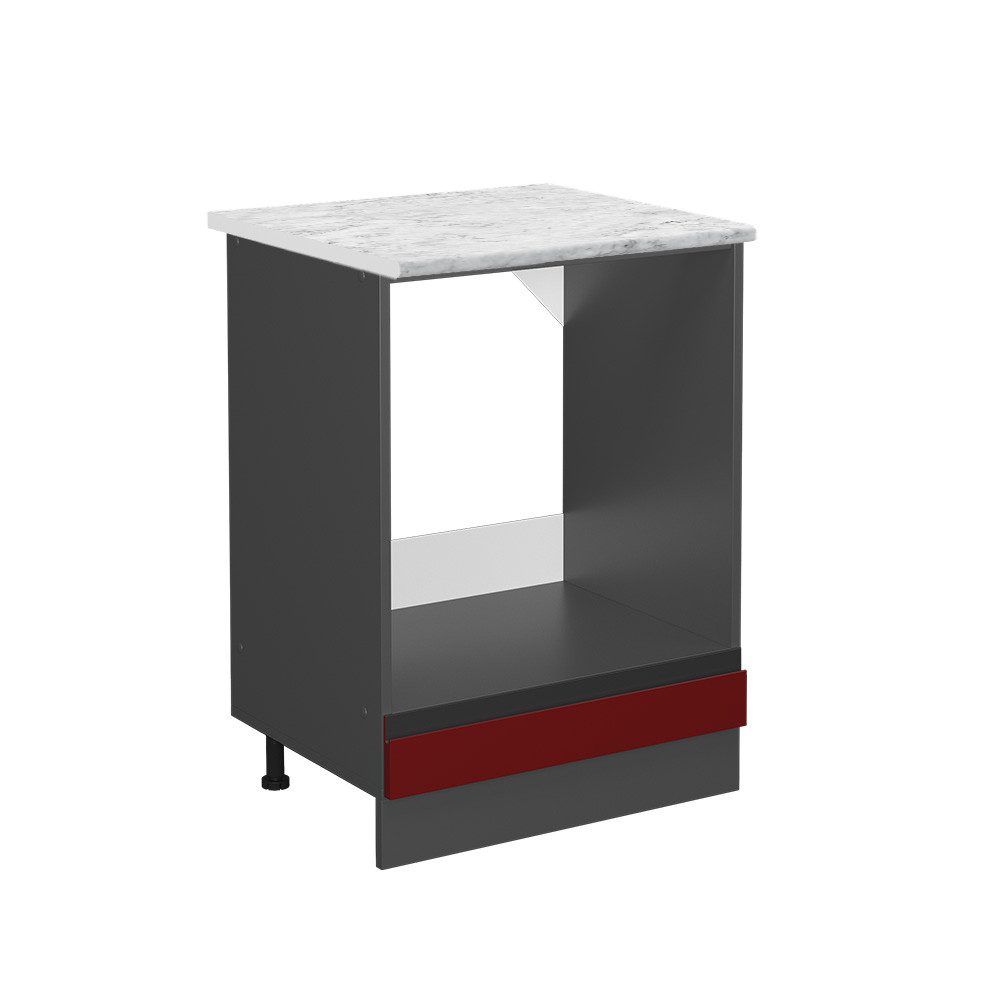 Vicco Herdumbauschrank R-Line, Rot/Anthrazit, AP Marmor günstig online kaufen