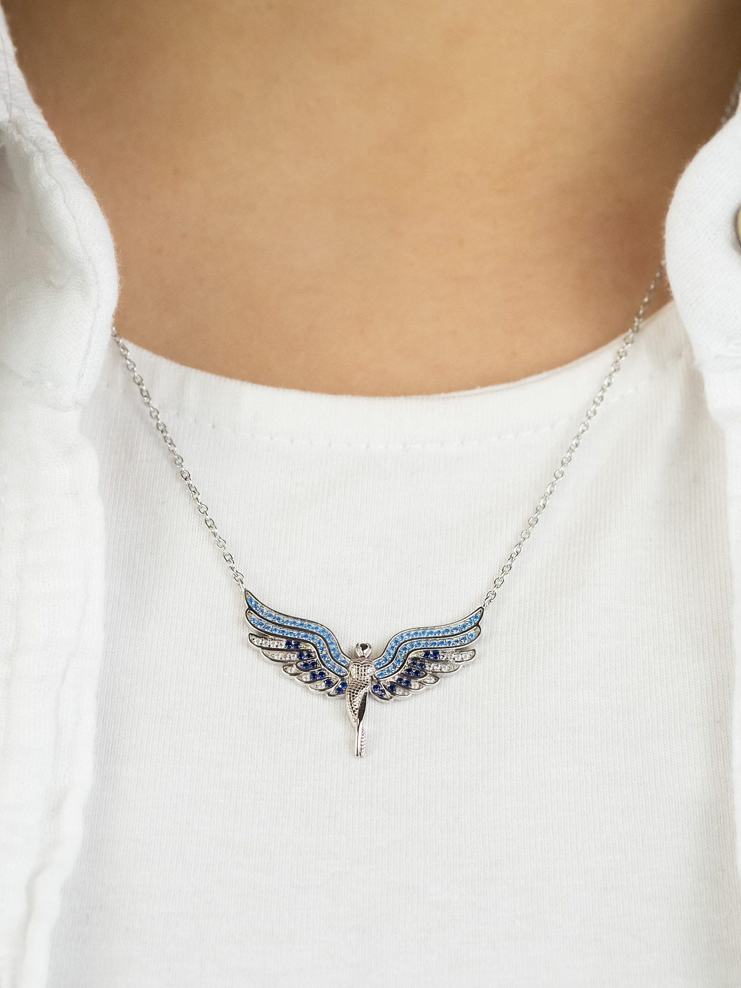 Engelsrufer Kette mit Anhänger Flyangel Engel, Made in Germany - mit Zirkon günstig online kaufen