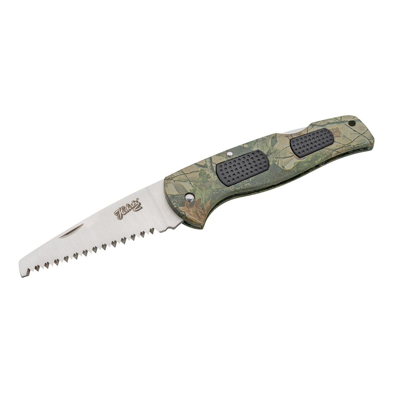Herbertz Klappsäge Taschensäge, Kunststoff-Griff, Back-Lock, Clip, Fangriemenöse, Herbertz Taschensäge Wood Camo