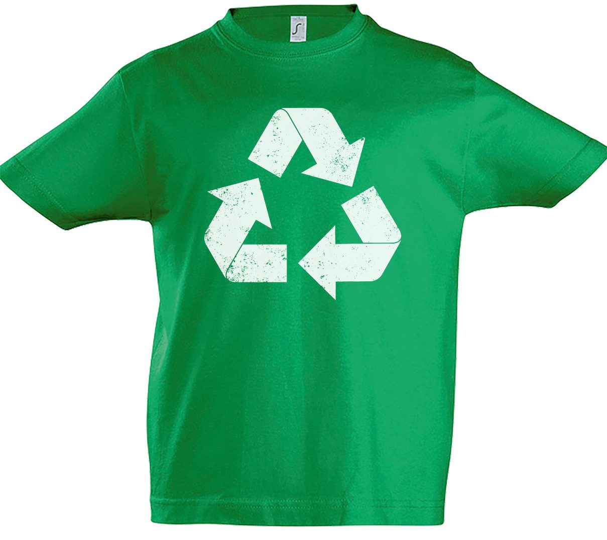 Print-Shirt Black Vintage Recycle Logo Kinder T-Shirt Big Sheldon Bang Nerd TV