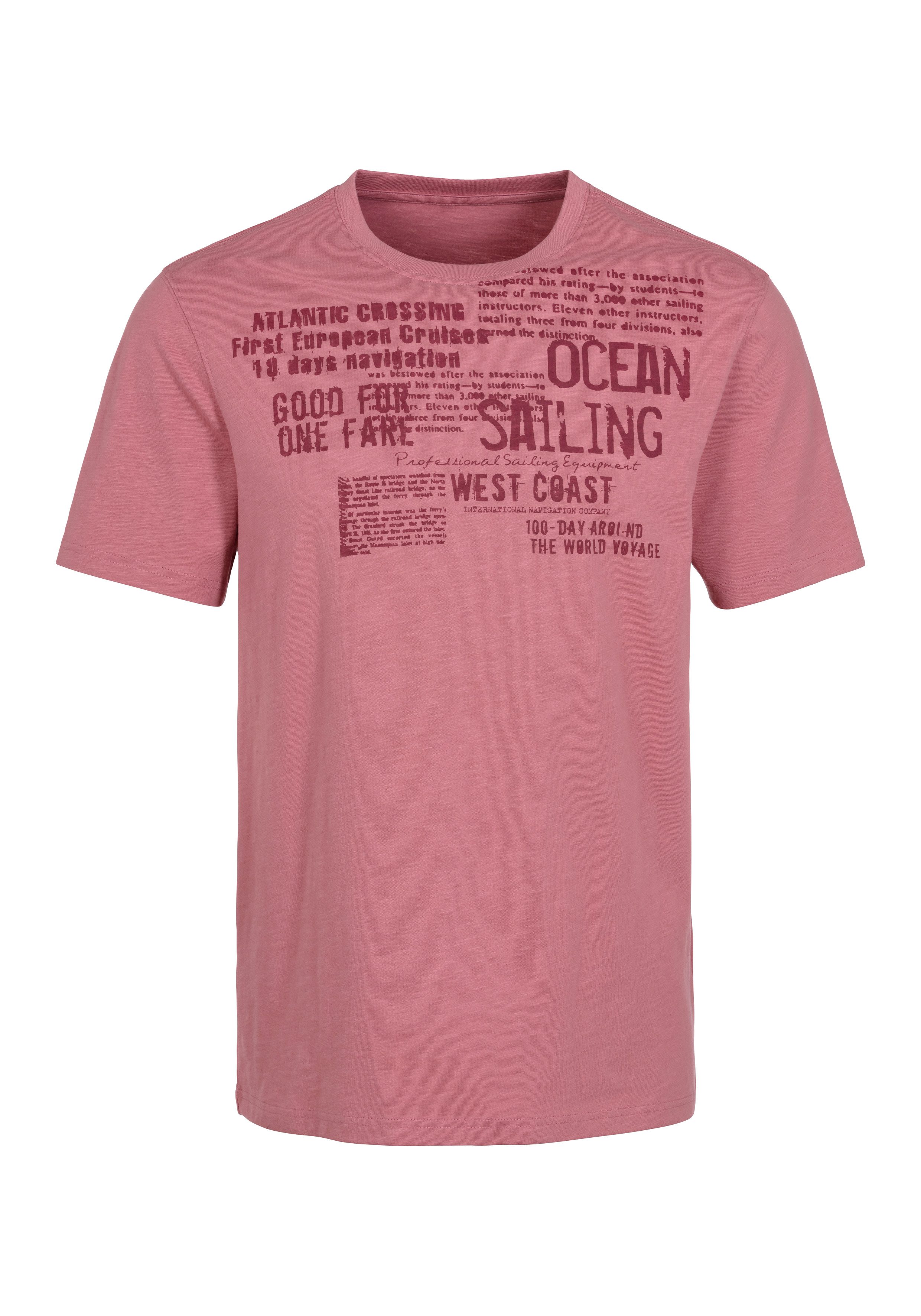 John Devin T-Shirt "mit Print", Regular-Fit, aus Slub-Qualität, mit Print günstig online kaufen